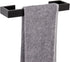 TocTen Bath Towel Rack - Square Base Thicken SUS304 Stainless Steel Towel Bar for Bathroom, Bathroom Bar Accessories Towel Rod Heavy Duty Wall Mounted Towel Holder (Matte Black, 12 Inch)