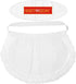 BESTONZON Women's Waist Apron with Pockets Lace Cotton Half Apron Kitchen Party Favors for Maid Waitress Servant(White)