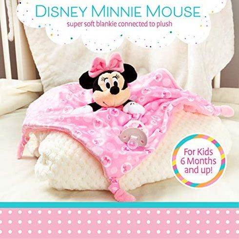 Disney Baby Minnie Mouse Plush Stuffed Animal Snuggler Lovey Security Blanket - Pink