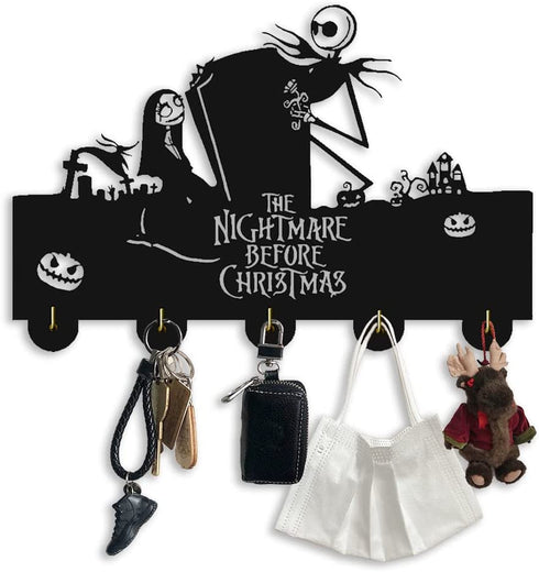 The Nightmare Before Christmas Door Hooks,Coat Hooks,Key Holder,Key Hanger for Wall Decor -Unigue Gift-20LB(Max)