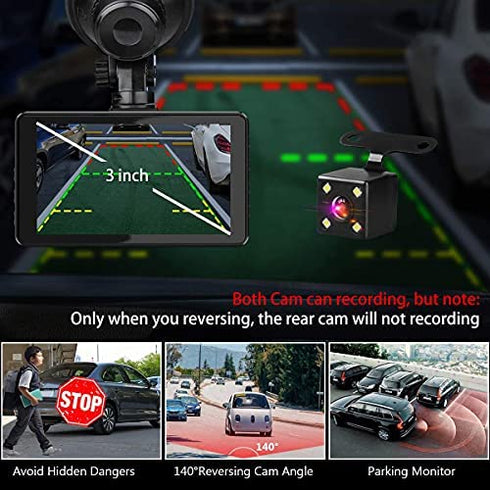 Dash Camera for Cars, Super Night Vision Dash Cam Front and Rear with 32G SD Card, 1080P FHD DVR Car Dashboard Camera with G-Sensor, WDR, Parking Monitor, Loop Recording, Motion Detection ?2022?