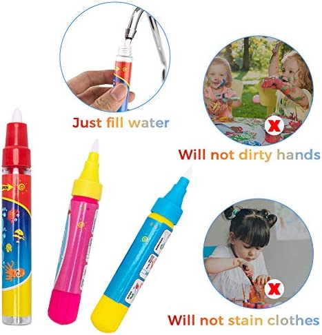 Water Doodle Pens Replacement Water Pen, Drawing Doodle Pens for Aqua Water Doodle Mat (Pack of 6)