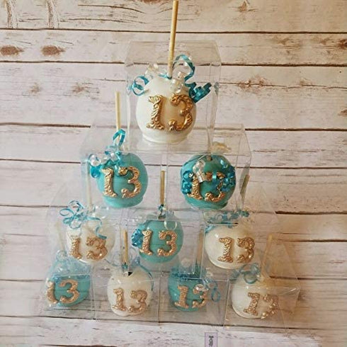 Clear Candy Apple Boxes With Hole Top | 4inch x 4inch x 4inch
