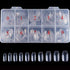 Acrylic Nails Tips Short Coffin 500PCS Ballerina Artificial False Nail Tip Full Cover 10 Sizes with Box for Art Salons & Home DIY by Beuniar (Clear)