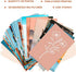 WOONKIT Peach Teal Wall Collage Kit Aesthetic Pictures, Collage Kit for Wall Aesthetic, Aesthetic Wall Collage, Cute Room Decor for Teen Girls, Trendy Teen Peach Teal Collage Kit, 50pcs 4x6 inch