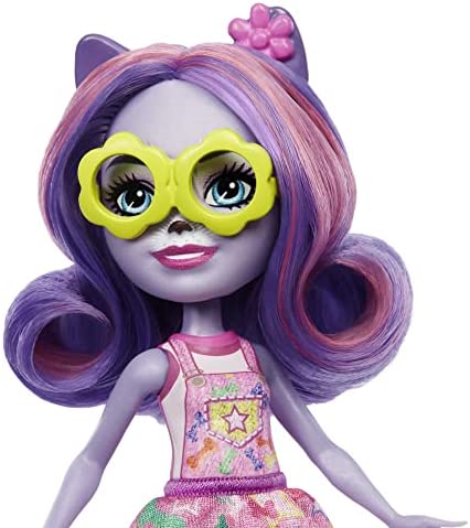 Enchantimals City Tails Hadley Husky Doll (6-in) & Sledder Animal Figure, Small Doll with Removable Skirt & Accessories, Great Gift for Kids Ages 4Y+