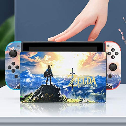 DLseego Switch Skin Sticker Pretty Pattern Full Wrap Skin Protective Film Sticker Compatible with Nintendo Switch- Zelda Breath of The Wild