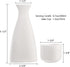 Tosnail 7 Pieces Ceramic Japanese Sake Set, 1 Serving Carafe and 6 Cups - White