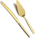 Berglander Gold Cake Pie Pastry Servers, Gold Cake Serving Set,Cake Knife and Server Set Perfect For Wedding, Birthday, Parties and Events