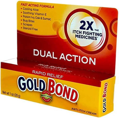 Gold Bond Rapid Itch Relief Maximum Strength 1oz Cream (3 Pack)