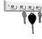 Home Basics 4 Hook Wall Mounted Key Holder Rack for Entryway, Kitchen, Bedroom Organize Car Keys, House Keys, Small Accessories and Jewelry (White)