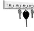Home Basics 4 Hook Wall Mounted Key Holder Rack for Entryway, Kitchen, Bedroom Organize Car Keys, House Keys, Small Accessories and Jewelry (White)