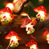 Mushroom Decor Lights 10 ft 40 LEDs Mushroom Lights Battery Powered Mushroom Night String Lights with 8 Lighting Modes Remote Timer for Bedroom Winter Christmas Party Decoration