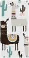 SUABO Llama Hand Towel, White Alpaca and Cactus Hand Towels Cotton Face Towel Dish Towel for Bathroom Kitchen 30"x15"