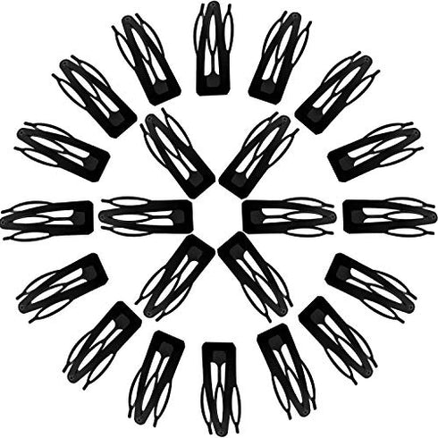 32 Pieces Snap Hair Clips for Women, 3 Prong Clips for Hair, Double Grip Hair Clips Metal Snap Clips, Hair Comb Clips Snap Hair Barrettes for Women Girls Hair Accessories (Black)