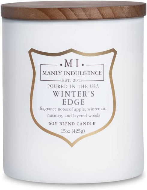 Manly Indulgence Winter's Edge Scented Jar Candle, Medium, Grey