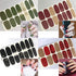 WOKOTO 20 Sheets Full Wraps Nail Art Polish Stickers Strips Set with 1Pc Nail File Glitter Star Adhesive Nail Decals Manicure Tips