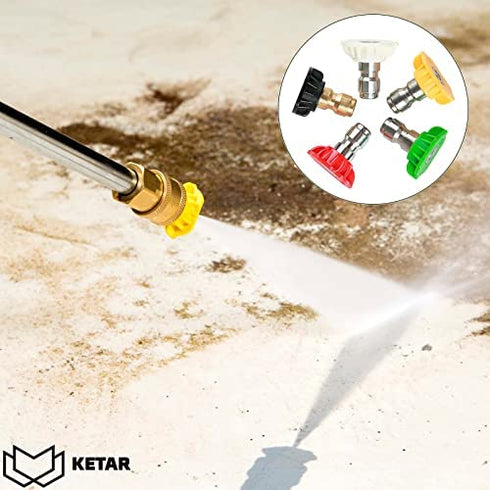 5Pcs Pressure Washer Nozzles Tips - Replacement Sprayer Nozzle Tips for Pressure Washers 2700 PSI Pressure Washer Accessories, 2.3 GPM, Model # 6022, 6023, Size 3.0 Or 030 High Pressure Aeroponics Kit