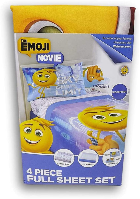 emoji The Movie The Cloud 4 Piece Microfiber Full Sheet Set