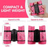Kid Binoculars Shock Proof Toy Binoculars Set - Bird Watching - Educational Learning - Presents for Kids - Children Gifts - Boys and Girls - Outdoor Play - Hunting - Hiking - Camping Gear?Pink?