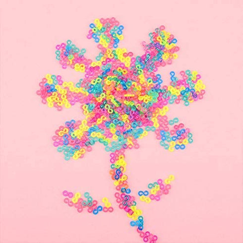 500 Pieces S Clips Rubber Band Clips Plastic Connectors Refills Kit Clip for Loom Bracelets (Colorful)