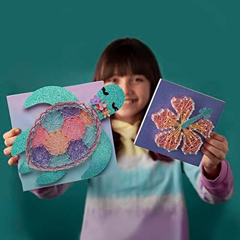Craft-tastic String Art Sea Turtle for 2 Fun Craft Projects — Sea Turtle and Hibiscus Flower — Ages 10+