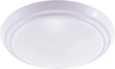 Gruenlich LED Flush Mount Ceiling Lighting Fixture, 7 Inch Dimmable 12W (75W Replacement) 840 Lumen, Aluminum Housing, ETL and Damp Location Rated, 2-Pack (White Finish-3000K)