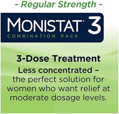 MONISTAT 3-Dose Yeast Infection Treatment For Women, 3 Ovule Inserts & External Itch Cream