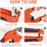 AIRAJ PVC Pipe Cutter to Cutting 1-3/4'' (42mm) PEX,PVC,PPR Plastic Pipes,Ratcheting PVC Pipe Cutter with SK5 Steel Blade & Ergonomic Handle,Plastic PVC Cutter Suitable for Home Working and Plumber