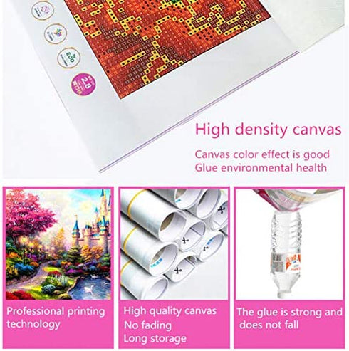AOPIII (12x16 in) Diamond Mosaic Picture of Rhinestones Handicraft 5D DIY Diamond Painting Cross Stitch Full Square"Kiss" Rock Band Poster