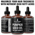 Organic Pumpkin Seed Oil For Hair Growth by Hair Thickness Maximizer. Pure, Cold Pressed, Vegan Pumpkin Seeds Extract to Stop Hair Loss For Men & Women. Hair Treatment Serum. Replenish Hair Follicles