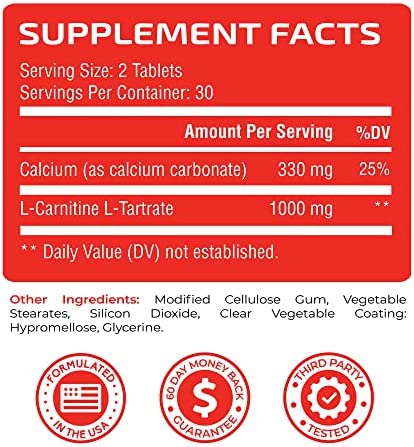 L-Carnitine Fat Burner | Healthier Weight Loss for Women & Men | Diet Pills Appetite Suppressant Carb Blocker Metabolism & Thermogenic Booster by Nobi Nutrition