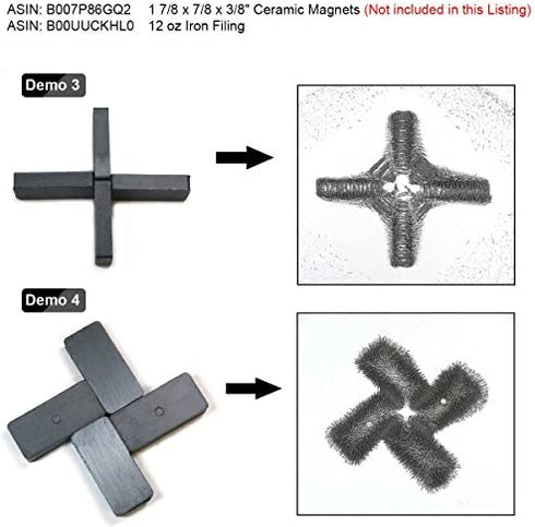 12 oz Fine Iron Filings Magnetic Iron Powder for Magnet Education and School Projects - Discover The World of Magnetics & See Magnetic Lines of This Unseen Force & More ( One Pack )