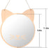 iCAGY Hanging Lightweight Mirror for Wall, Acrylic Nonglass Small Decorative Wall Mirror for Hallway Bedroom Kids Safety 11.8x10.6 inch Cat