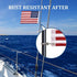 Universal Boat Flag Marine 12"x18" with 4 Boat Flag Pole Kits USA Flag with 50 Embroidered Stars American Boat Flag