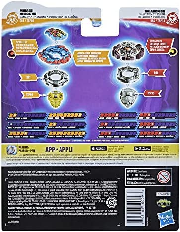 BEYBLADE Burst Surge Speedstorm Mirage Helios H6 and Gaianon G6 Spinning Top Dual Pack -- 2 Battling Game Top Toy for Kids Ages 8 and Up