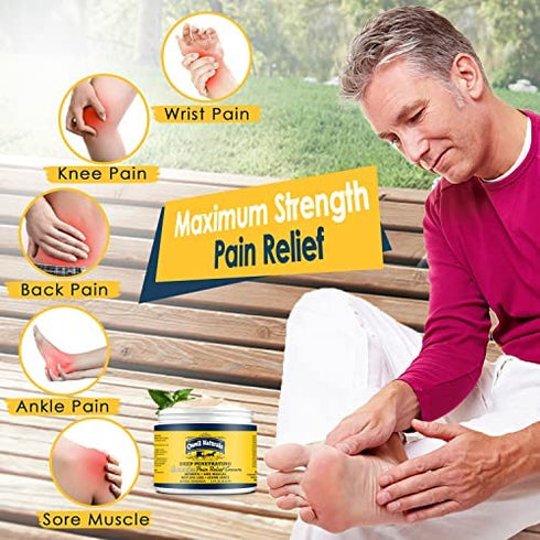 OWELL NATURALS Arthritis Pain Relief Cream 7 oz, Maximum Strength Deep Penetrating Relieving for Aches, Neuropathy, Joint, Muscle, Back, Knee, Feet, Hand, Ankle, Restless Legs, Shoulder