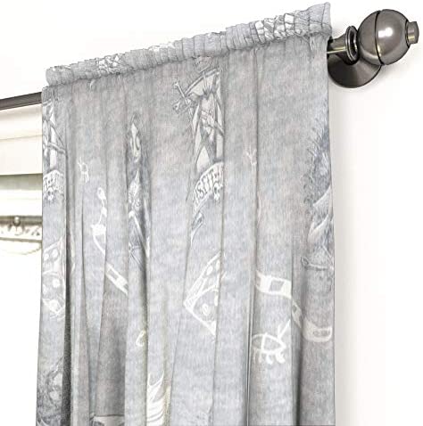 Jay Franco Disney Nightmare Before Christmas Meant to Be 63" Inch Drapes - Beautiful Room Décor & Easy Set Up, Bedding - Curtains Include 2 Tiebacks, 4 Piece Set (Official Disney Product)