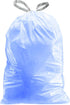 Plasticplace Custom Fit Trash Bags, Simplehuman (x) Code D Compatible, Tinted Blue Drawstring Garbage Liners 5.3 Gallon, 15.75" x 28", 100 Count