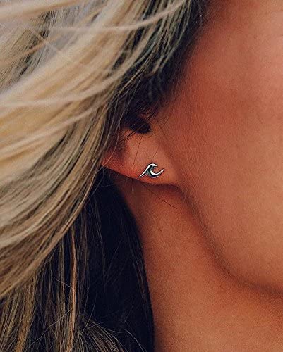 Pura Vida Silver Wave Stud Earring Set - .925 Sterling Silver, Accessory for Women