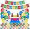 Mario Brothers Party Supplies Mario Birthday Party Supplies Mario Balloons Banner Cake Toppers for Party Decorations, Set of 57 Pcs