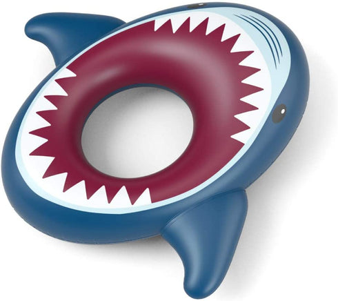 Jasonwell Inflatable Shark Pool Float Shark Floaties Water Fun Summer Beach Swimming Pool Tube Inflatables Ride on Pool Party Raft Lounge Toys for Kids Adults