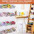 6 Pack Pegboard Clear Bins, Pegboard Bins Hooks, DIY Pegboard Accessories, Workbench Small Bins Fit 1/4 -1/8 Peg Board for Organizing Hardware, Garage Storage, Craft Room, Tool Shed, Hobby Supplies