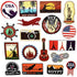 100PCS World Travel Maps Airplane Air and Famous Buildings Signs Stickers Waterproof Laptop Stickers Car Bicycle Suitcase Computer Water Bottle Mobile Phone Stickers Decals (Travel Maps 100)