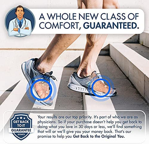 Dr. Frederick's Original Metatarsal Pads Plus - 25% More Cushioning - 4 Pieces - Foot Pads for Women & Men