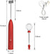 Qweeon Handheld Milk Frother,Coffee Frother Rechargeable Milk Frothers 3 Speeds Drink Mixer with 2 Stainless Whisk for Cappuccino Latte Red