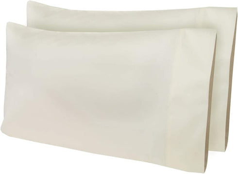 AB Lifestyles 2 Pack 12x18 300 Thread Count 100% Cotton Travel Pillowcase Fits MyPillow Go Anywhere Pillow, Travel Size, Toddler Size Pillowcase, Color: Ivory (Made in The USA!)