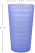 AOYITE Plastic Tumblers Drinking Glasses Set of 12 | Break Resistant 22 oz Plastic Cups | 6 Assorted Colors Restaurant Quality | BPA Free