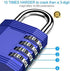ZHEGE Combination Lock, 4 Digit Outdoor Waterproof Padlock for School Gym Locker, Fence, Gate, Toolbox (Blue)