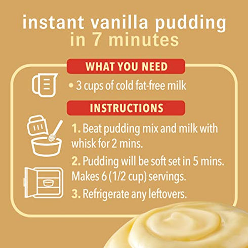 JELL-O Vanilla Instant Pudding & Pie Filling Mix (1.5 oz Box)